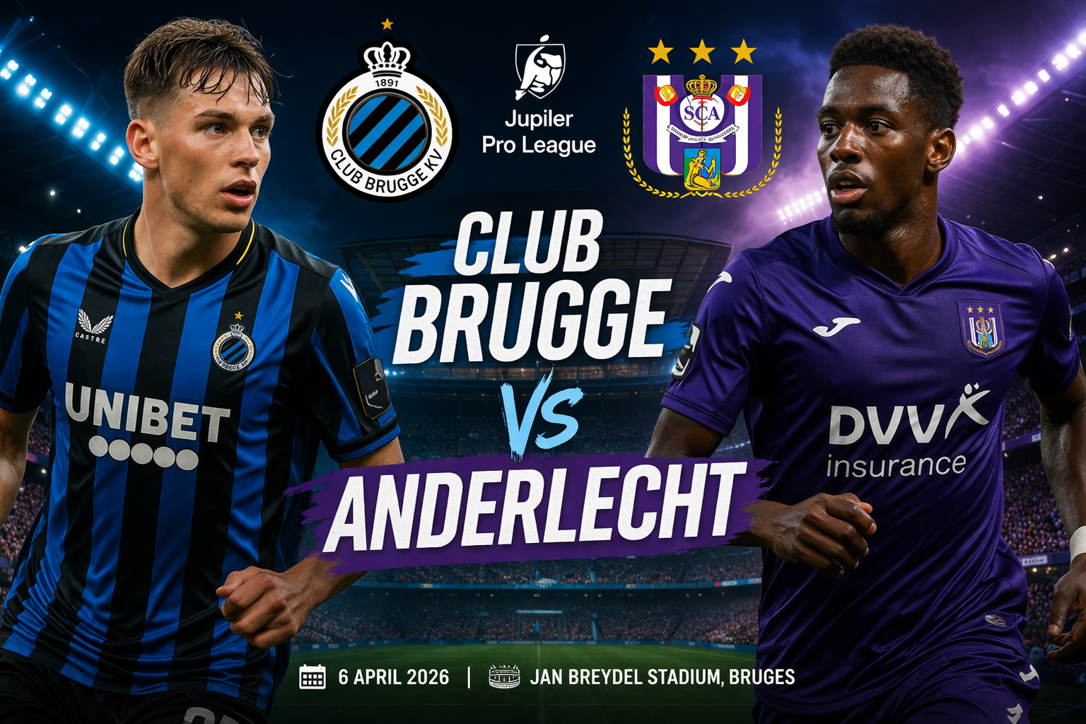 Club Brugge vs Anderlecht 24/26 Belgian Pro League