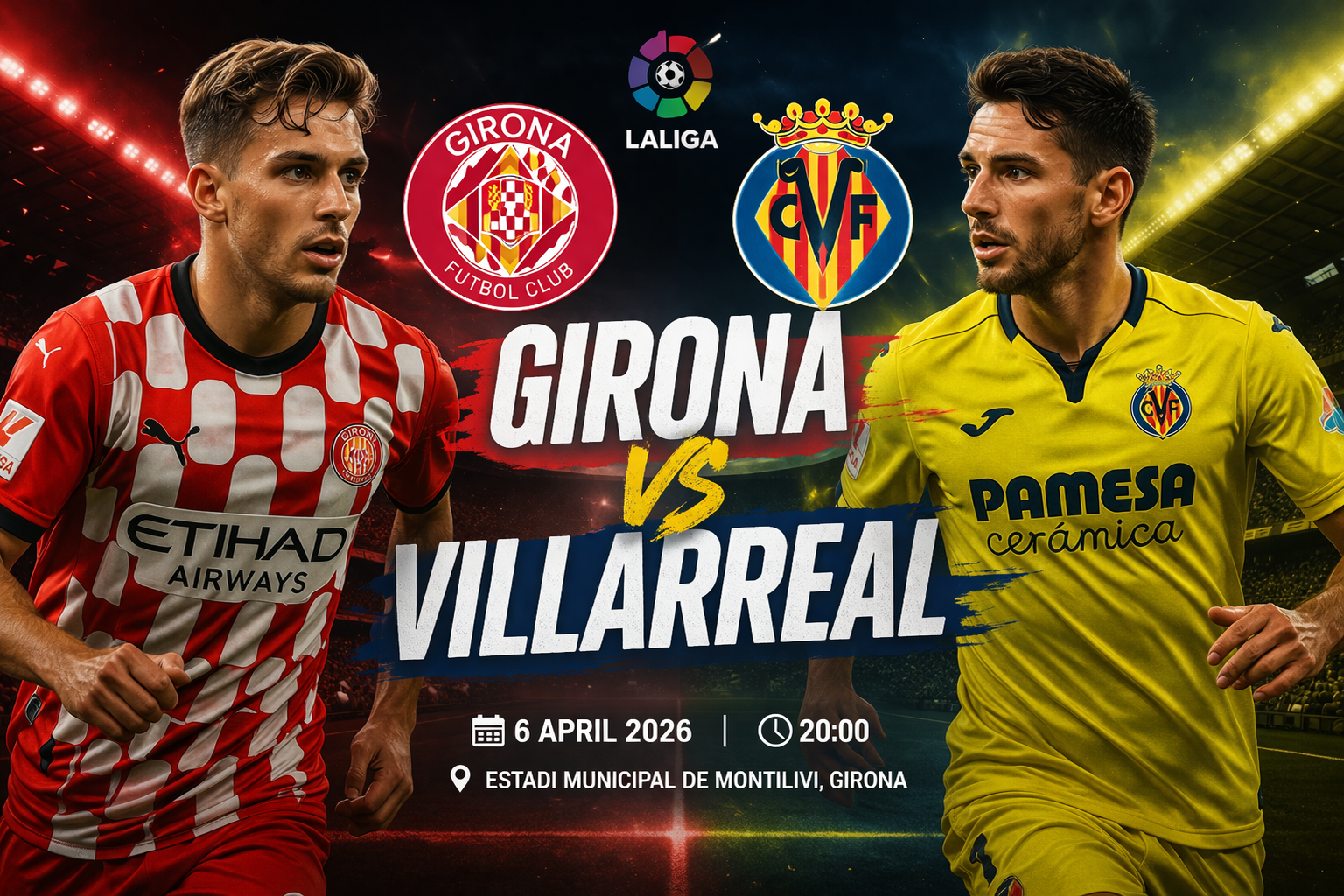 Girona Vs Villarreal 25/26 Spanish La Liga Season