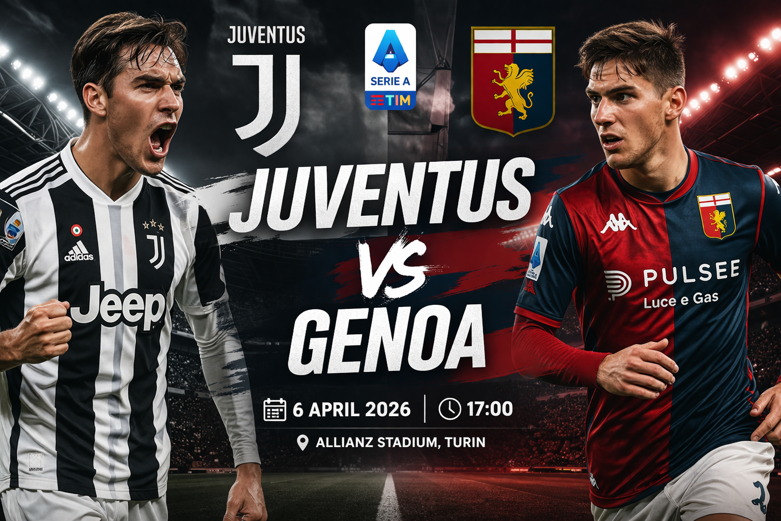 Juventus Vs Genoa 25/26 Serie A Season