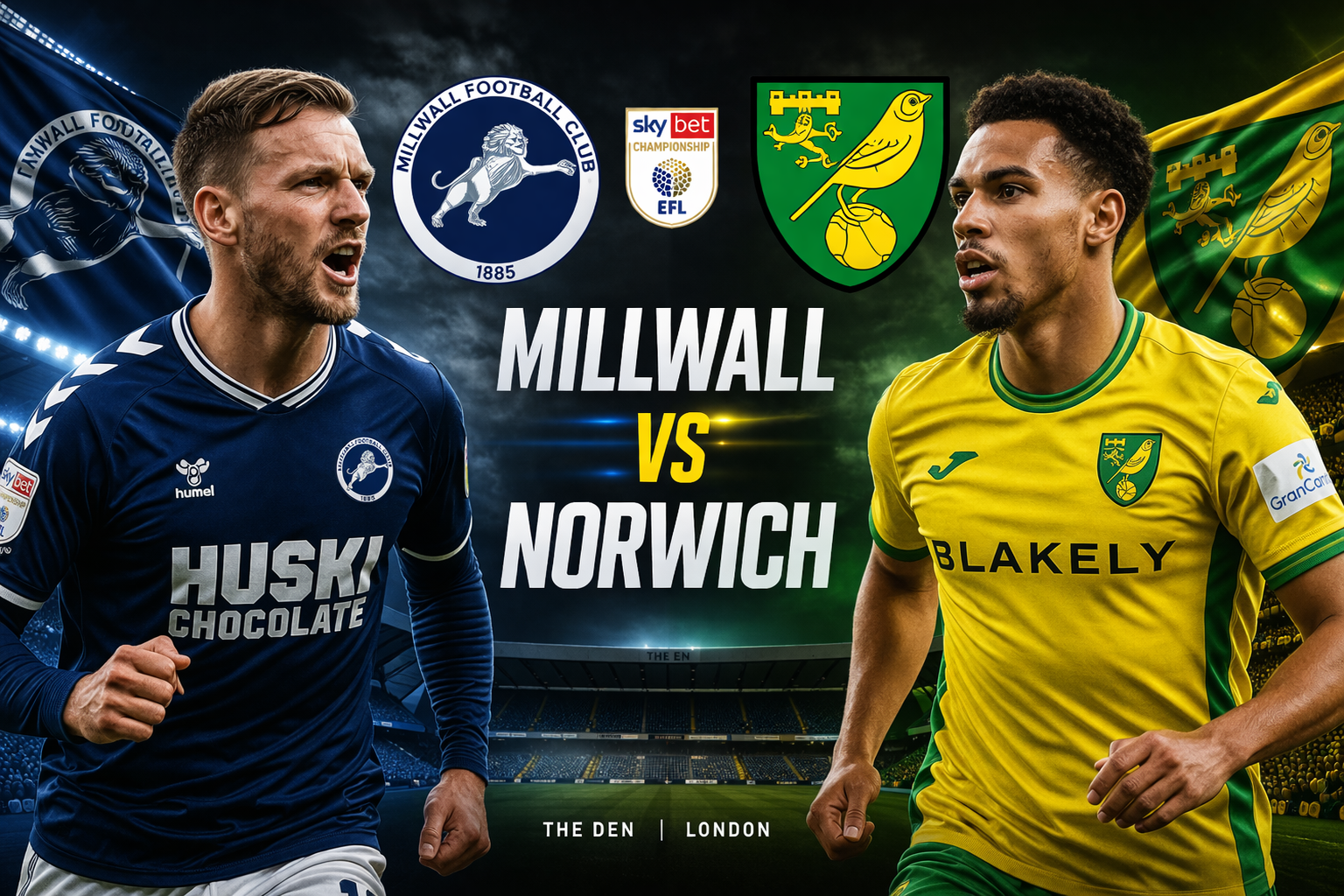 Millwall vs Norwich EFL Champioship