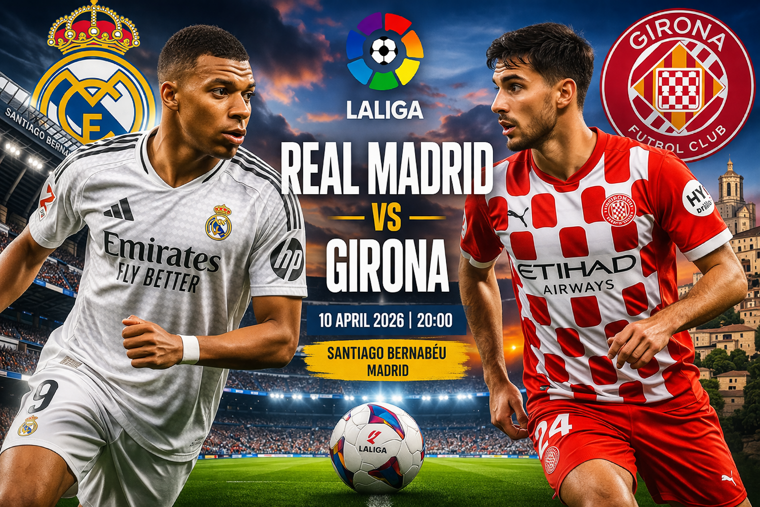 Real Madrid vs Girona La Liga April 2026