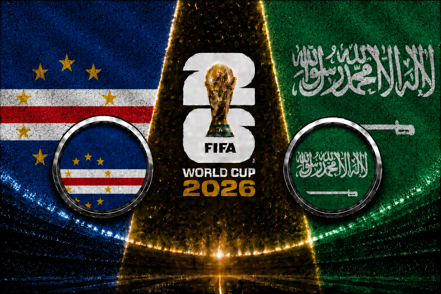 Cape Verde vs Saudi Arabia FIFA World Cup 2026 Group H match preview featuring Salem Al-Dawsari and Kevin Pina