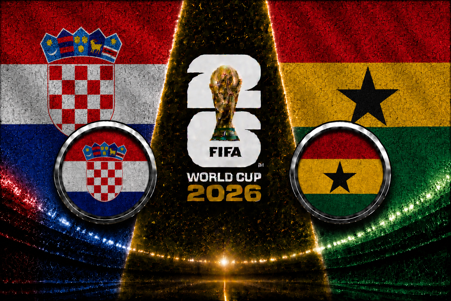 Croatia vs Ghana FIFA World Cup 2026 Group L match featuring Luka Modric and Thomas Partey