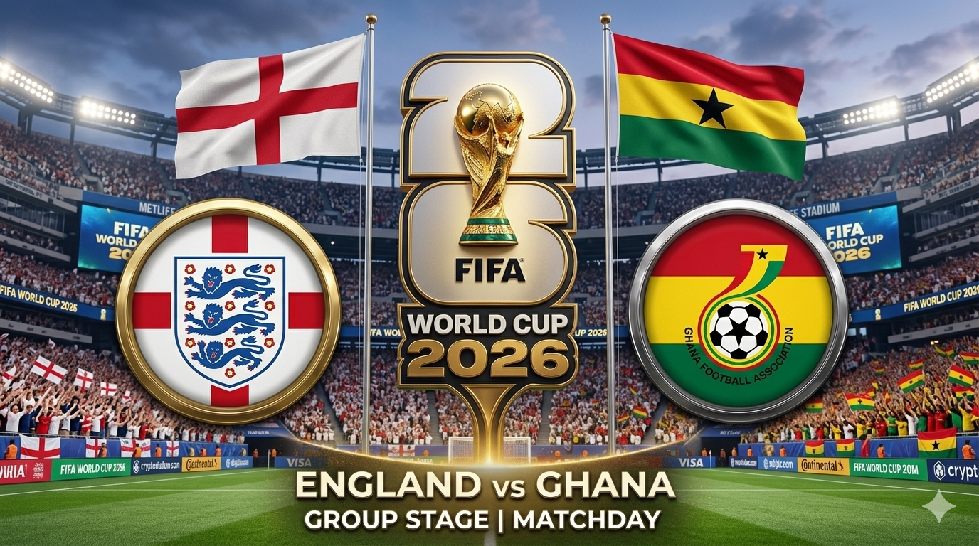 England vs Ghana FIFA World Cup 2026 Group L match preview featuring Harry Kane and Thomas Partey