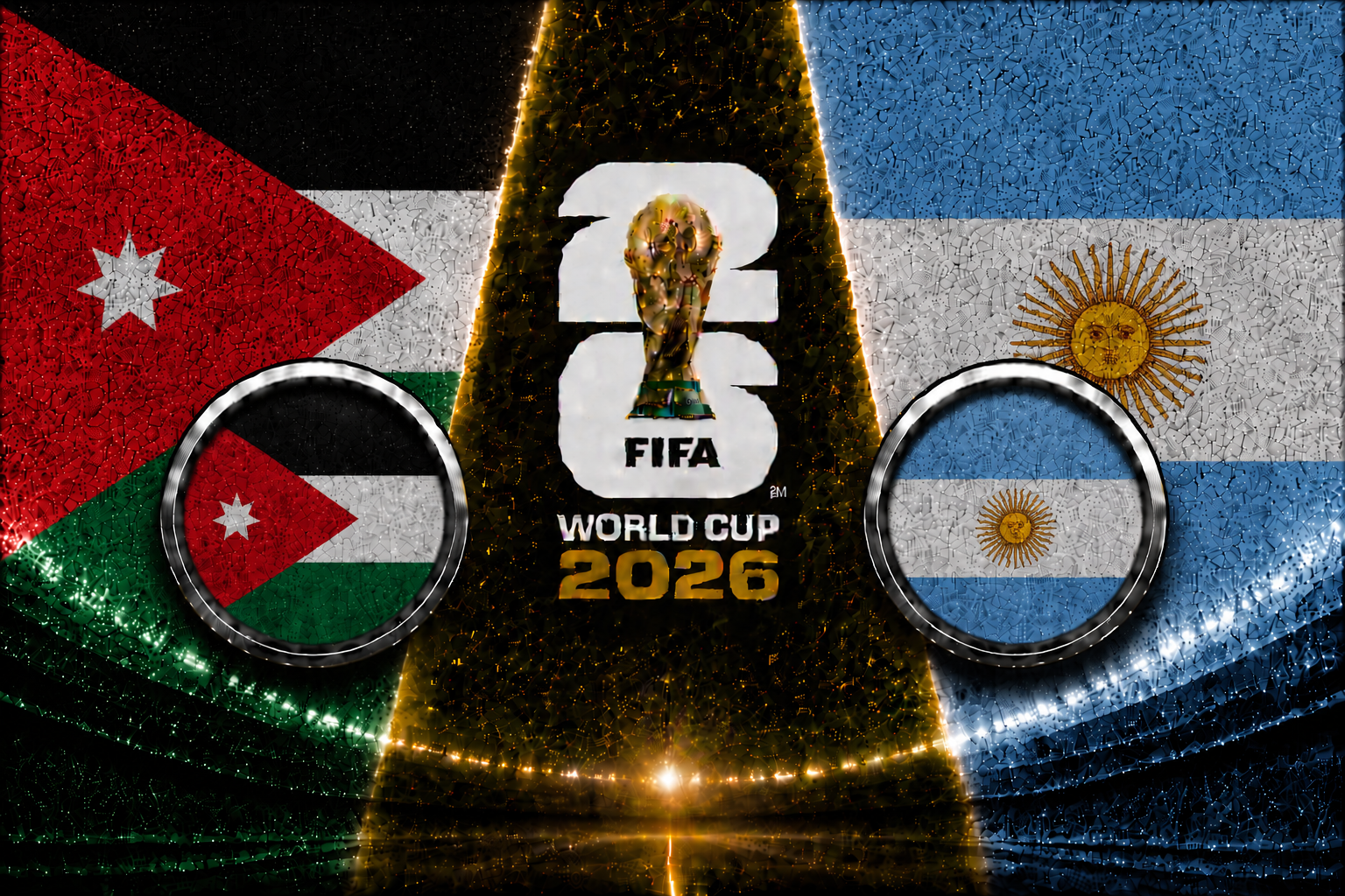 Jordan vs Argentina FIFA World Cup 2026 Group J match featuring Lionel Messi and Musa Al-Taamari