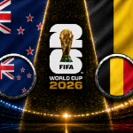 New Zealand vs Belgium FIFA World Cup 2026 Group G match featuring Kevin De Bruyne and Chris Wood