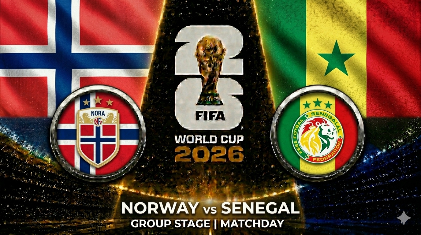Norway vs Senegal FIFA World Cup 2026 Group I match preview featuring Erling Haaland and Sadio Mane