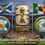 Scotland vs Brazil FIFA World Cup 2026 Group C match preview featuring Vinicius Junior and Scott McTominay
