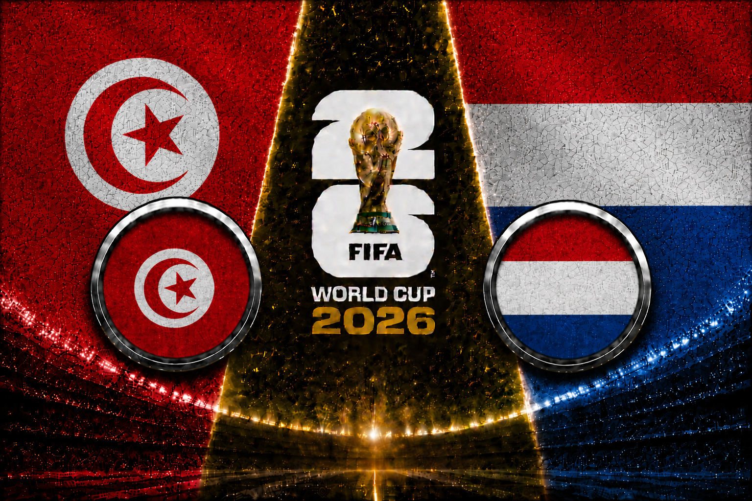Tunisia vs Netherlands FIFA World Cup 2026 Group F clash featuring Memphis Depay and Ellyes Skhiri