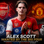 Bournemouth midfielder Alex Scott linked with Arsenal, Chelsea and Manchester United during the summer transfer window.