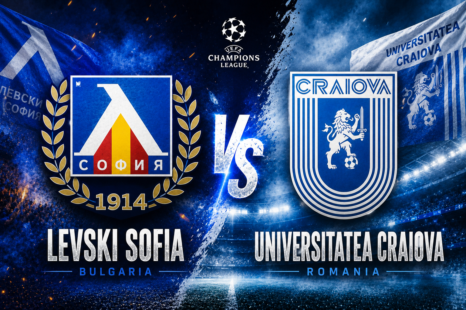Levski Sofia vs Universitatea Craiova prediction, betting tips and UEFA Champions League qualifying preview.