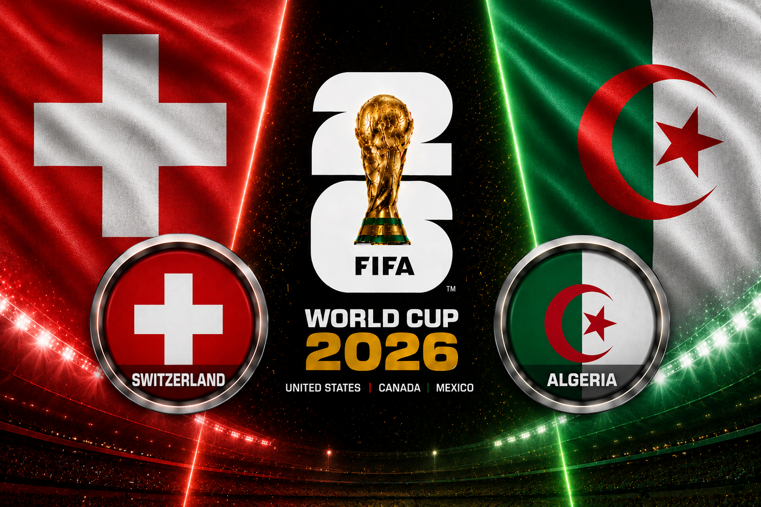 Switzerland vs Algeria prediction, betting tips and FIFA World Cup 2026 Round of 32 preview.